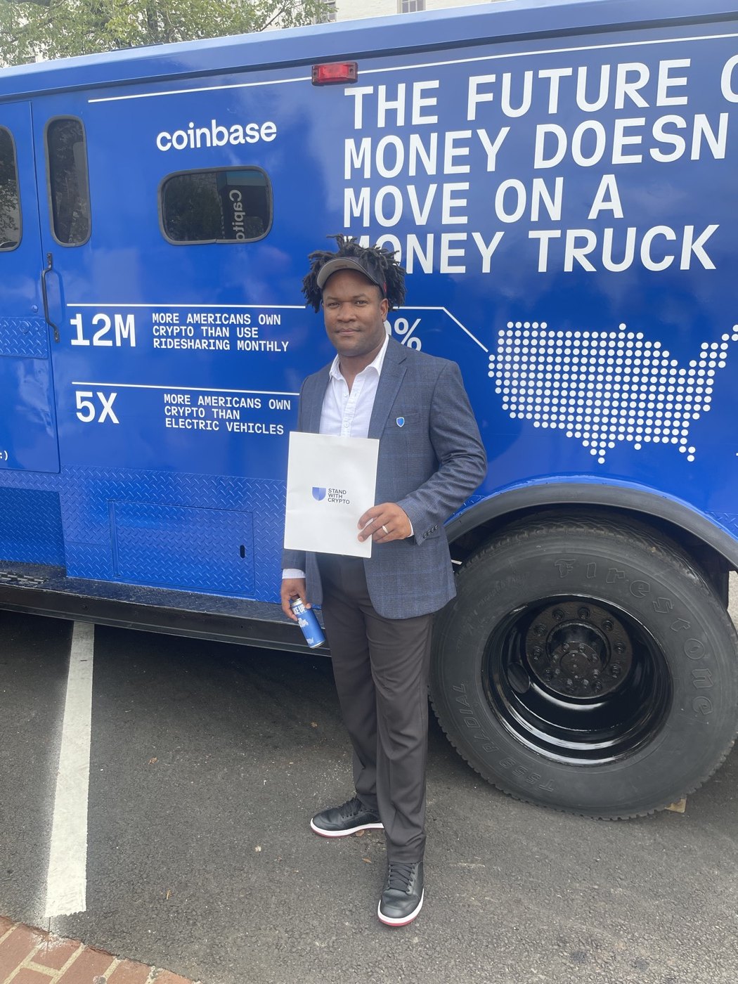 The Stand With Crypto money truck