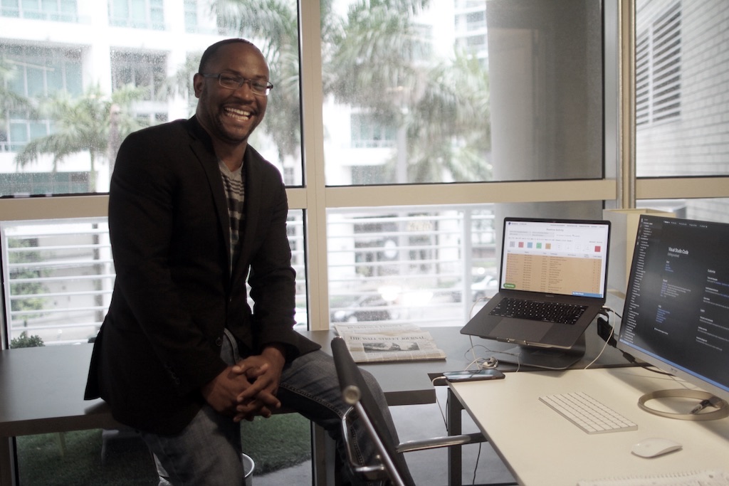 Marlon Williams at his Miami office, featured by the Miami Herald