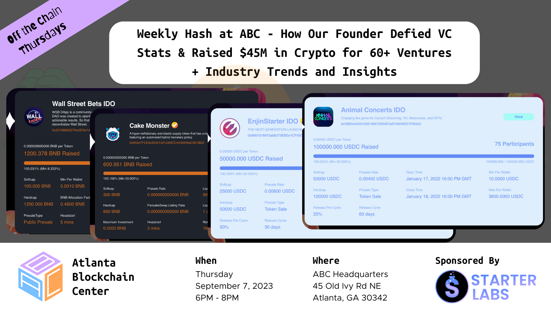 Weekly Hash at ABC-How Our Founder Defied VC Stats & Raised $45M+ in Crypto