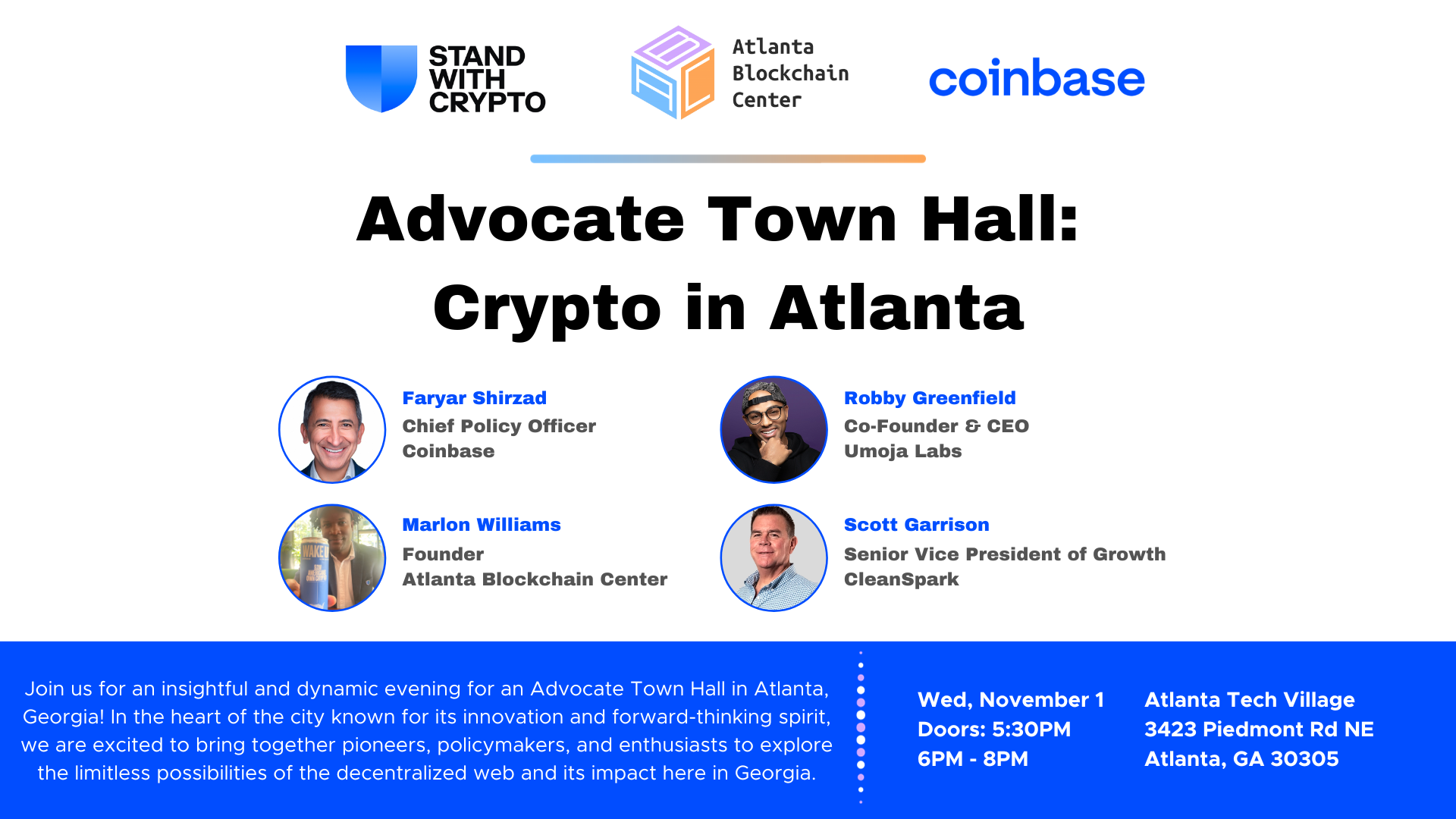 Advocate Town Hall: Crypto in Atlanta
