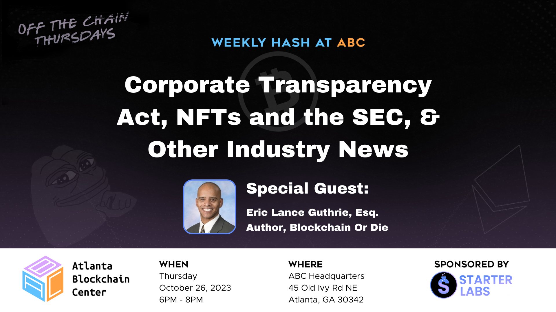Weekly Hash at ABC – Corporate Transparency Act, NFTs & the SEC & Other News