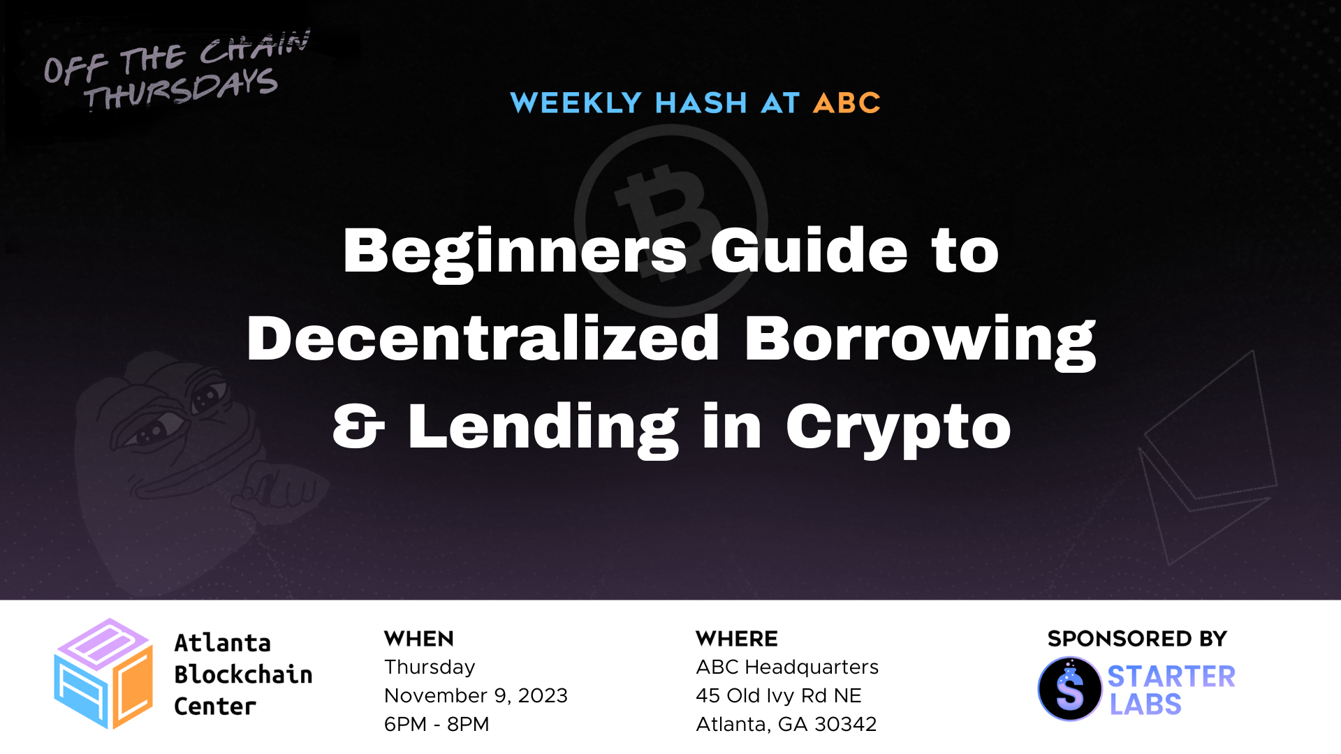 Weekly Hash @ ABC – Beginners Guide to Borrowing & Lending in Crypto