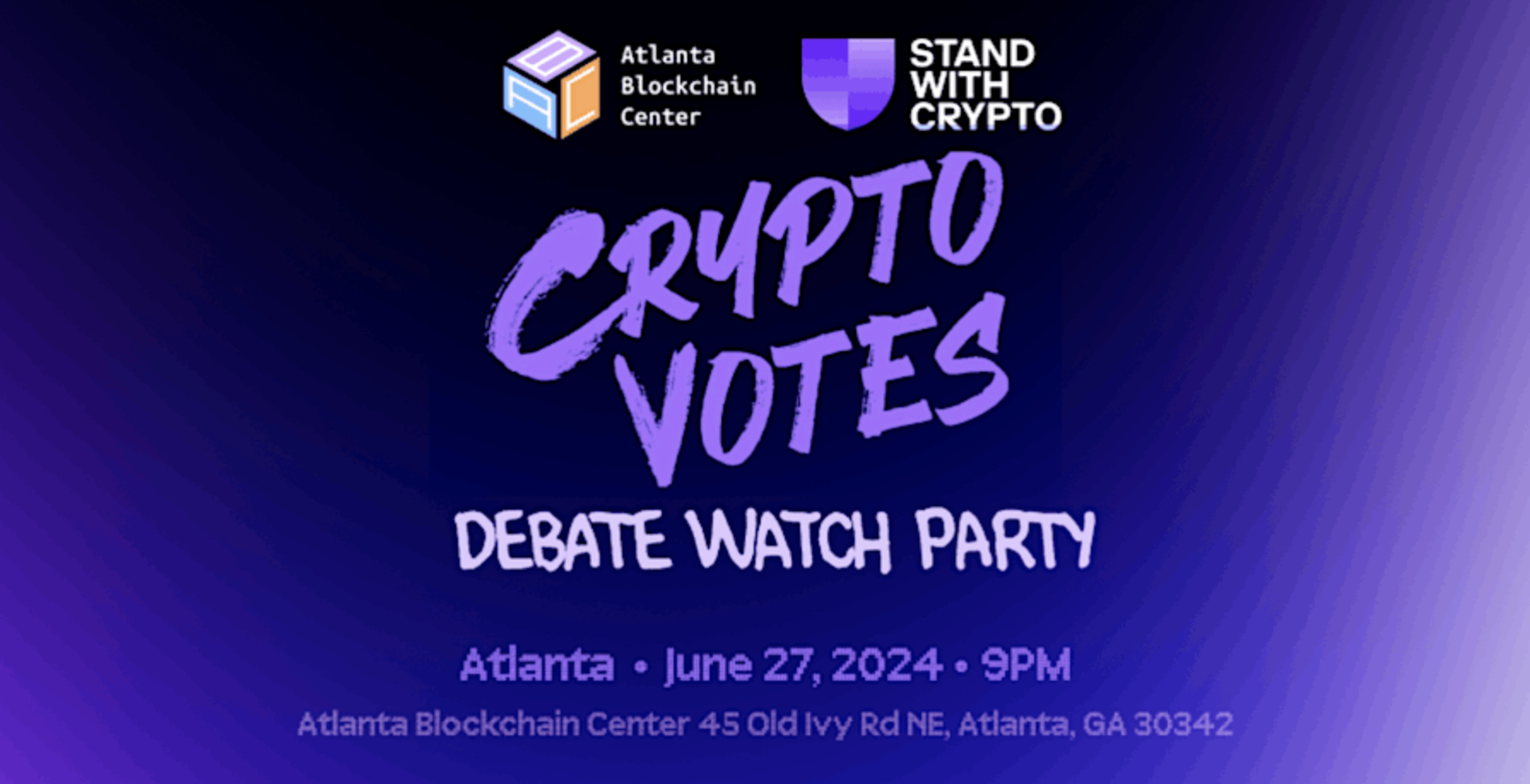 Stand With Crypto: Debate Watch Party